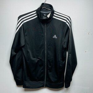 MEN'S ADIDAS TRACK JACKET ZIP UP - BLACK & WHITE - SIZE SMALL - NWT